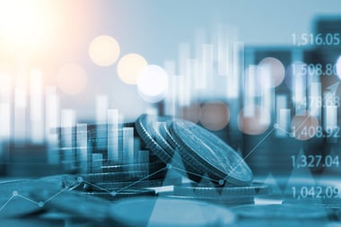financing-basics-commercial-construction-coins-graphs-blue-overlay-the-samuels-group