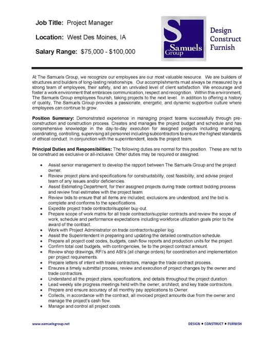 IA Project Manager - TSG Job Posting_Page_1