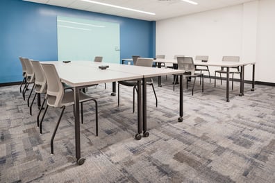 A large meeting space in an office