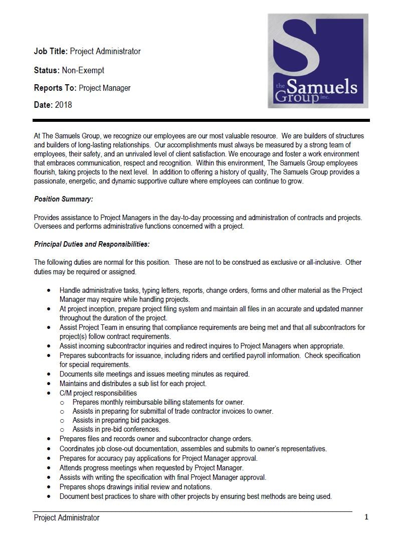 Project Administrator