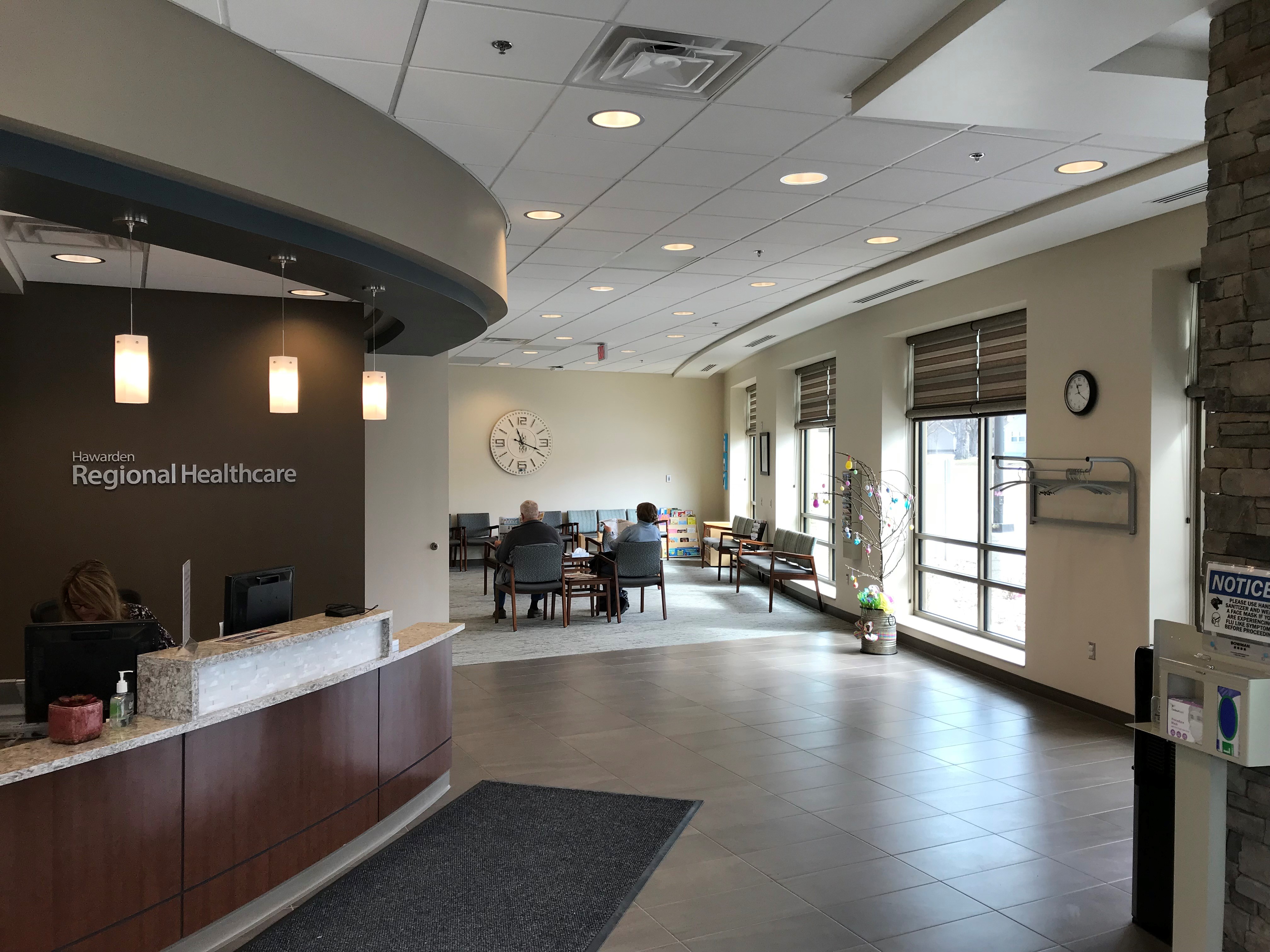 Hawarden Regional Healthcare registration desk