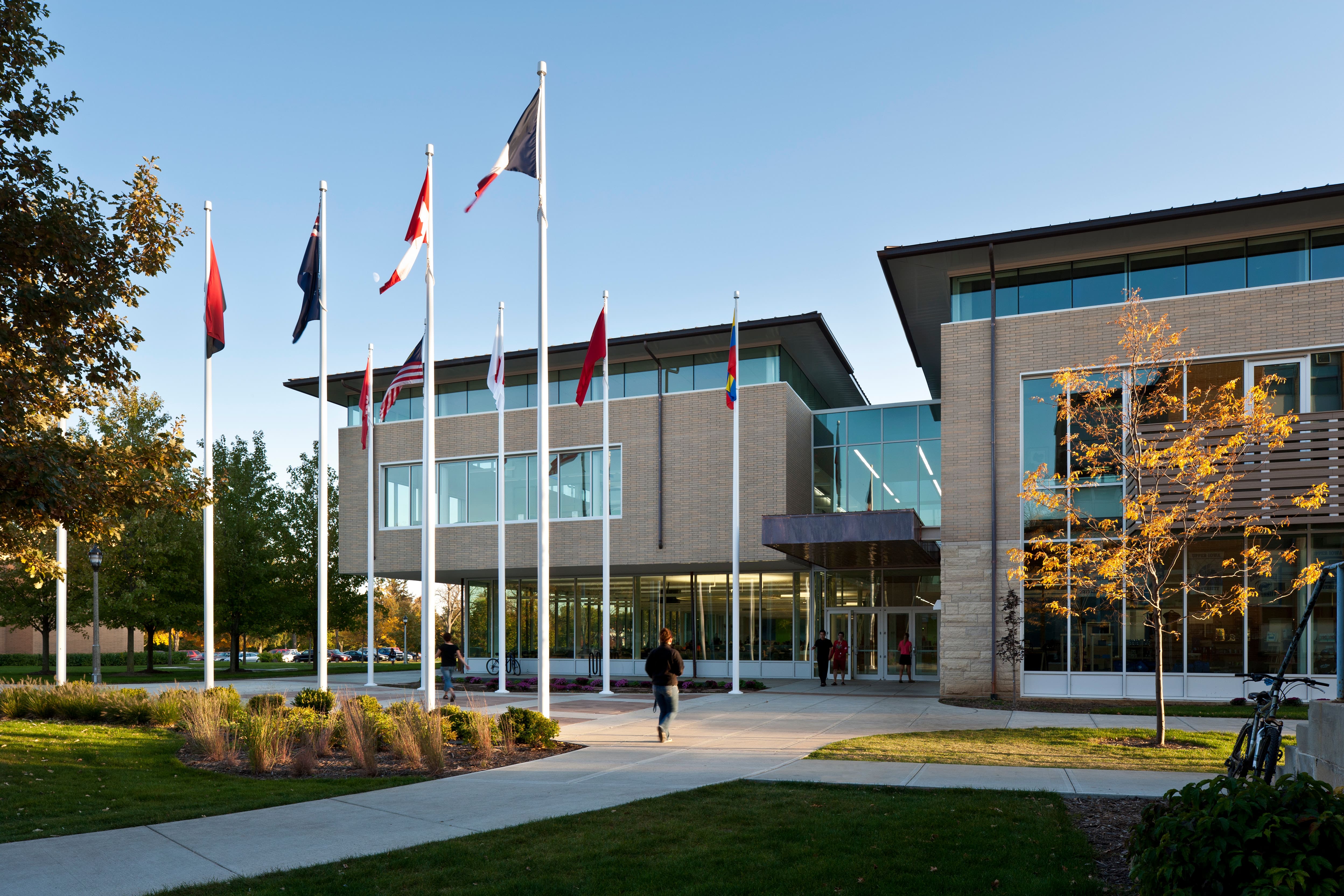 Upper Iowa University Student housing exterior entrance