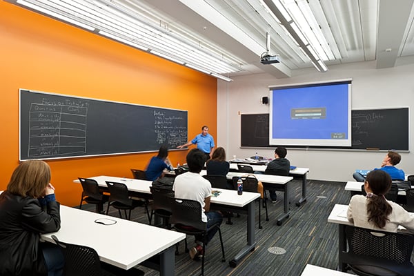 Upper Iowa University Liberal Arts Building multi-level classroom