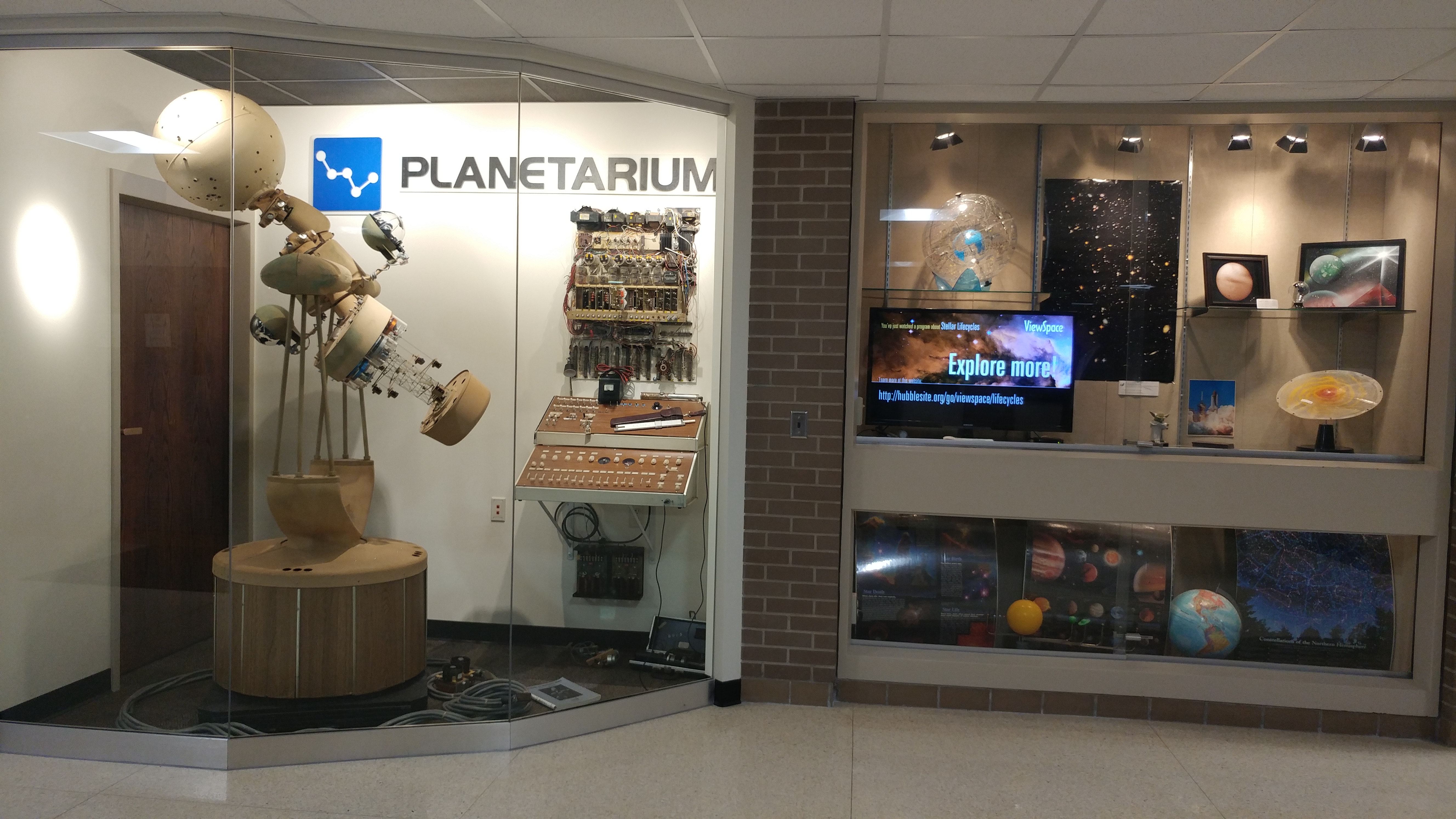 Wausau West Planetarium display case