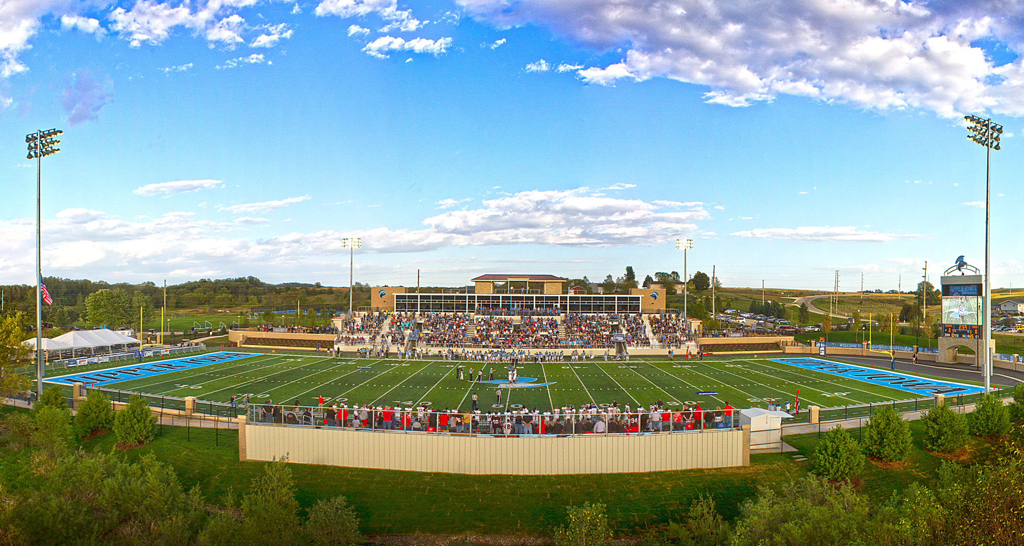 Upper Iowa University football stadium Panorama