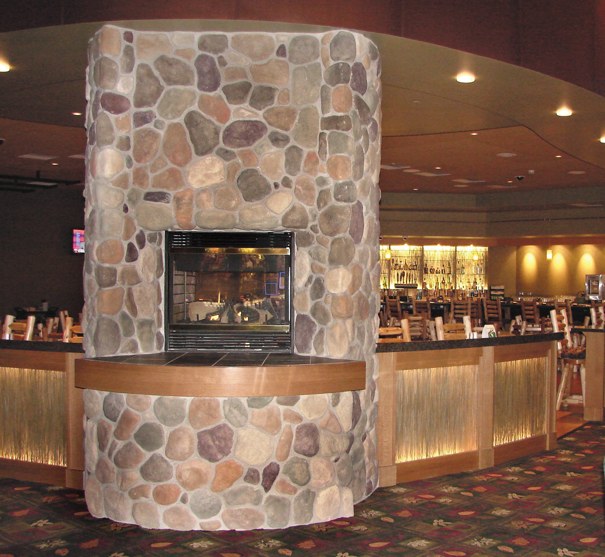 Potawatomi Carter Casino Fireplace Bar