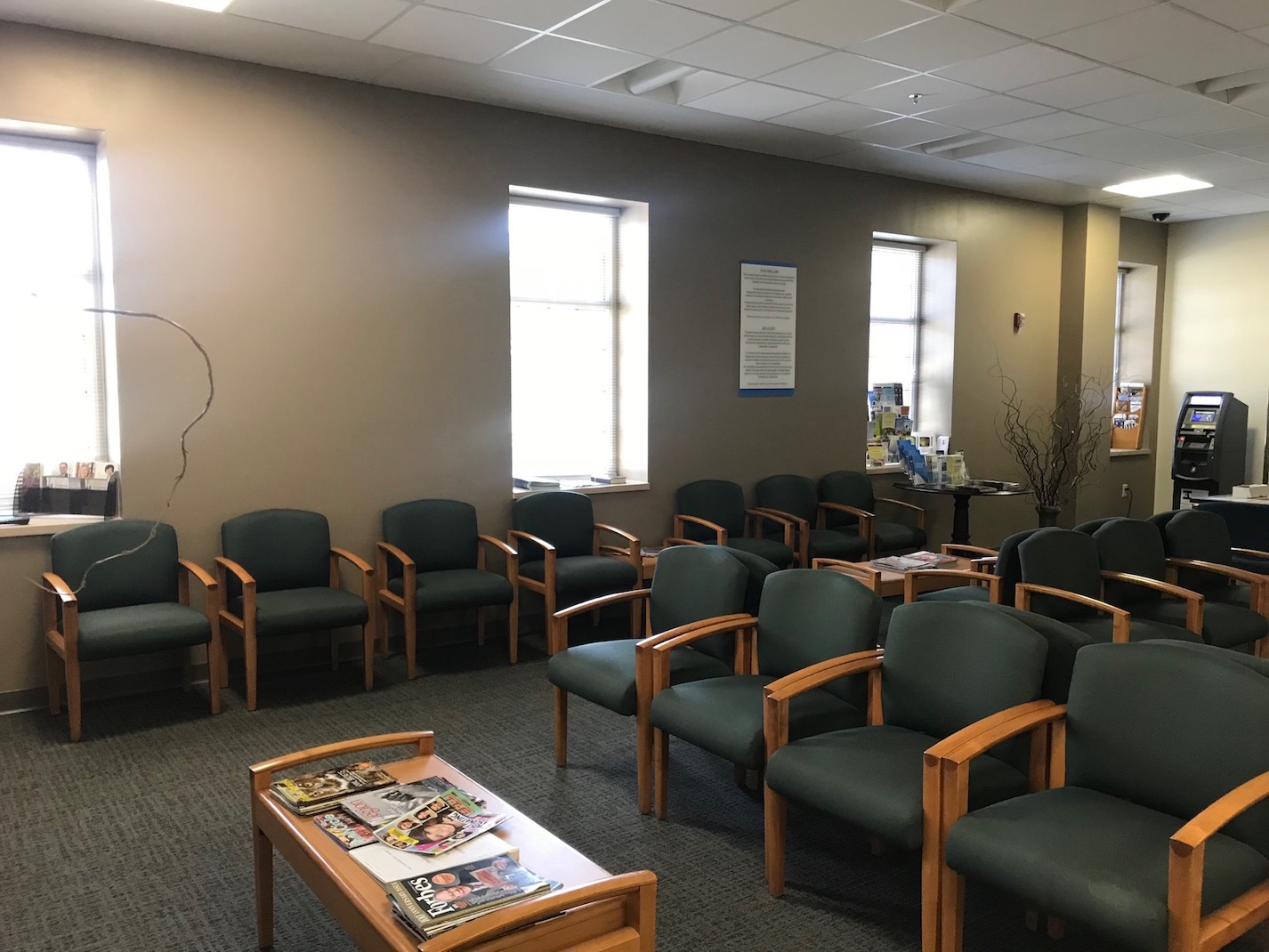 Howard Young Medical Center Waiting room chairs