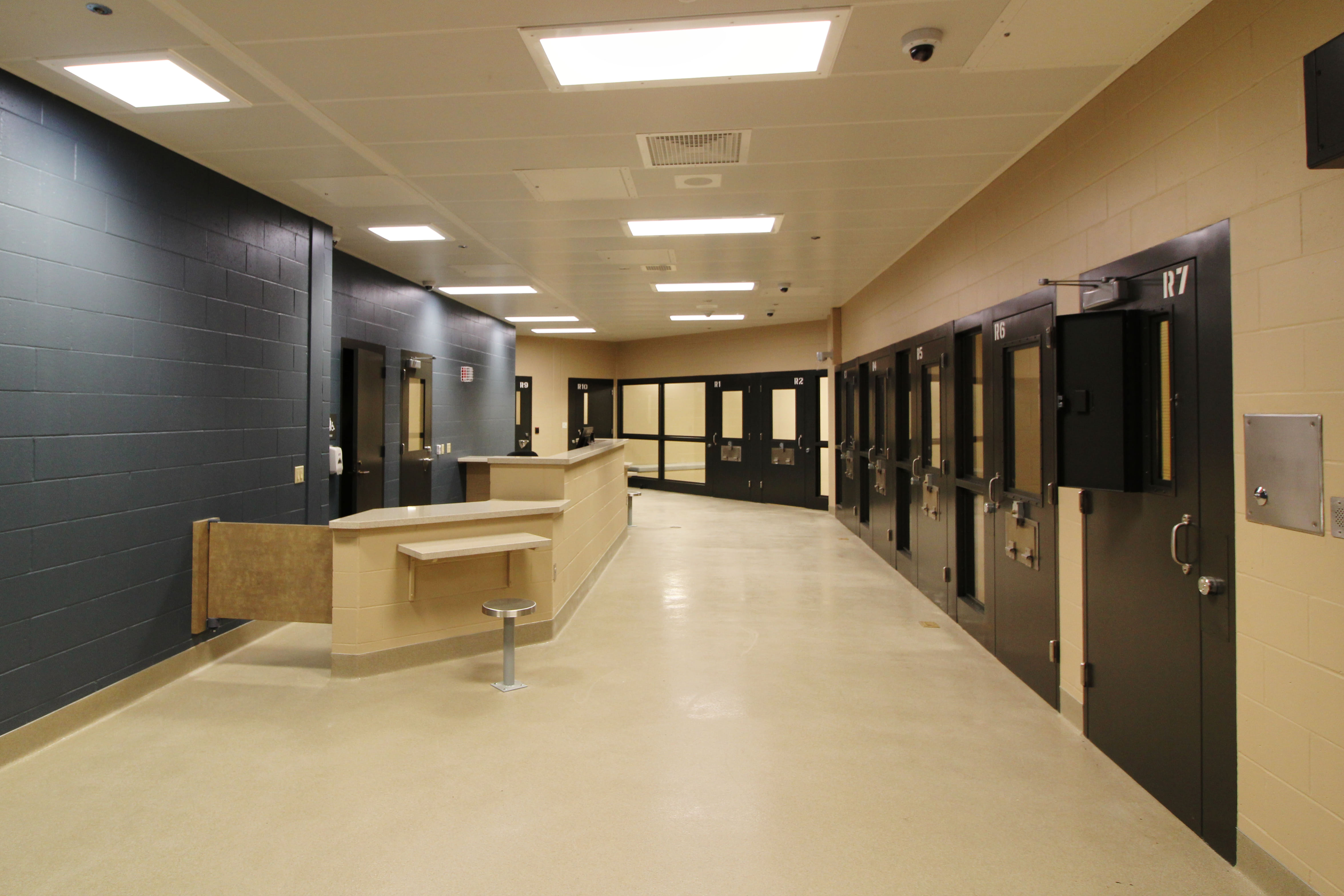 Oconto County Law Enforcement Center interior hallway