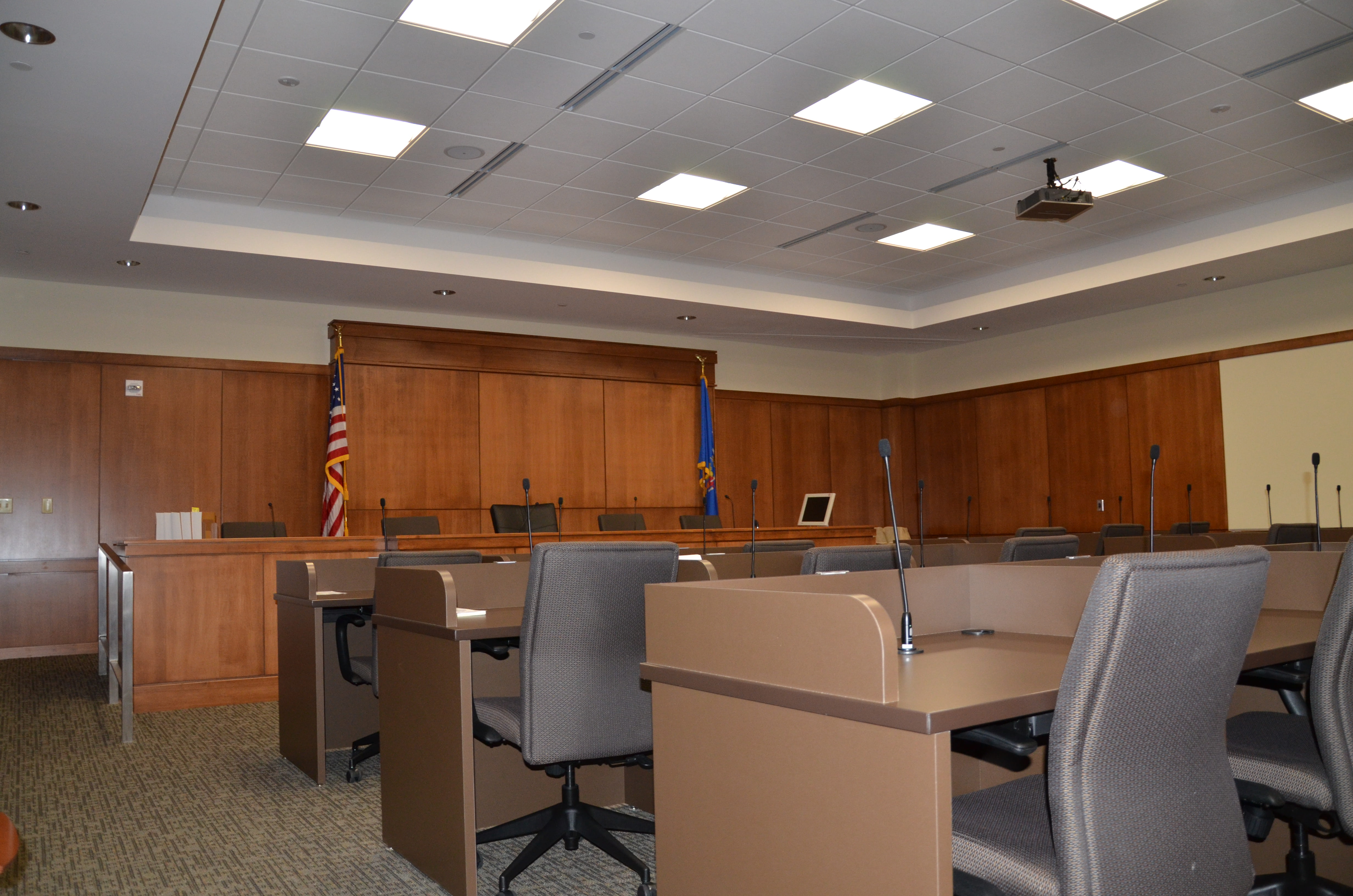 Green Lake County Government Center courtroom interior