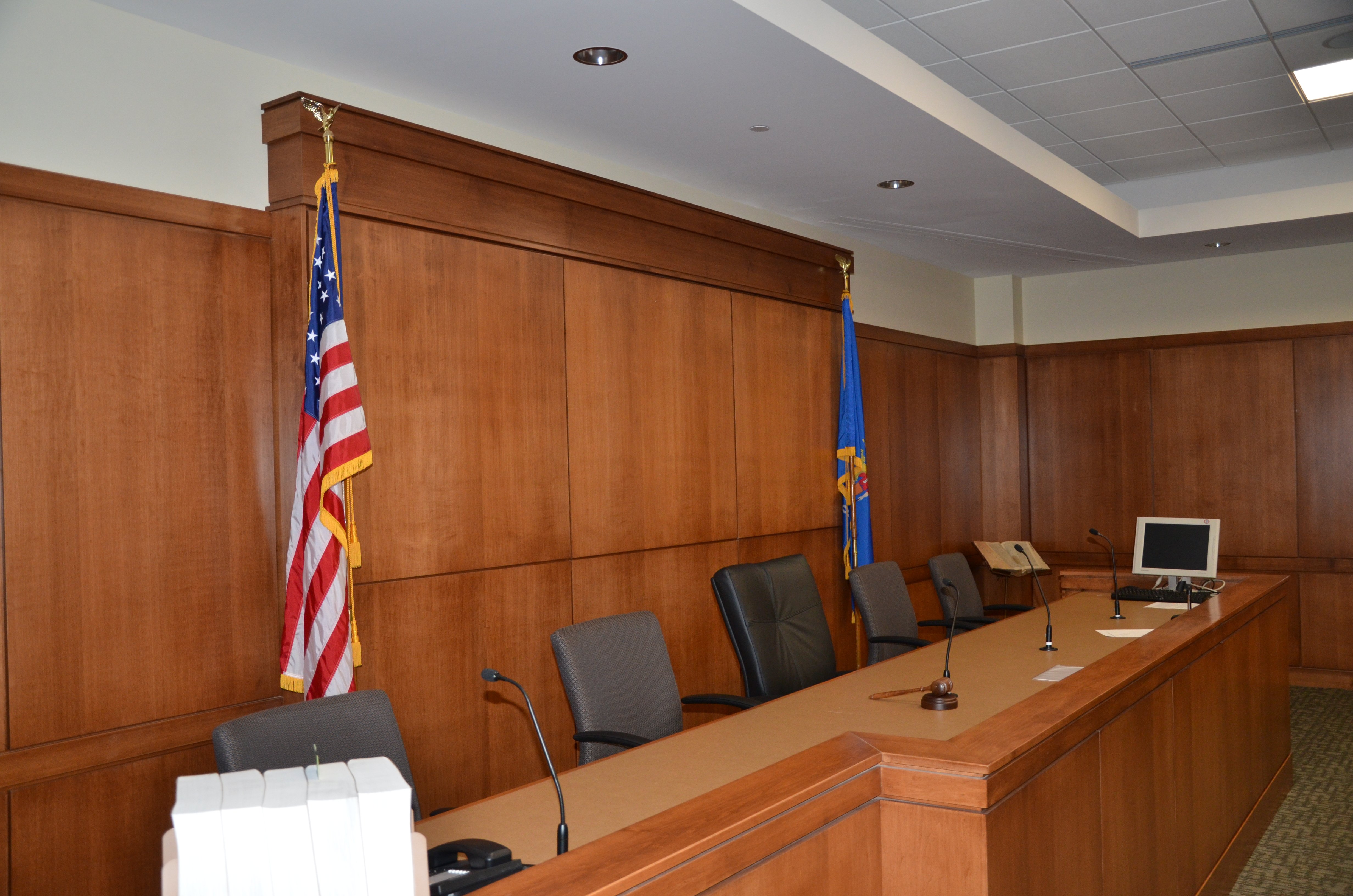 Green Lake County Government Center courtroom front