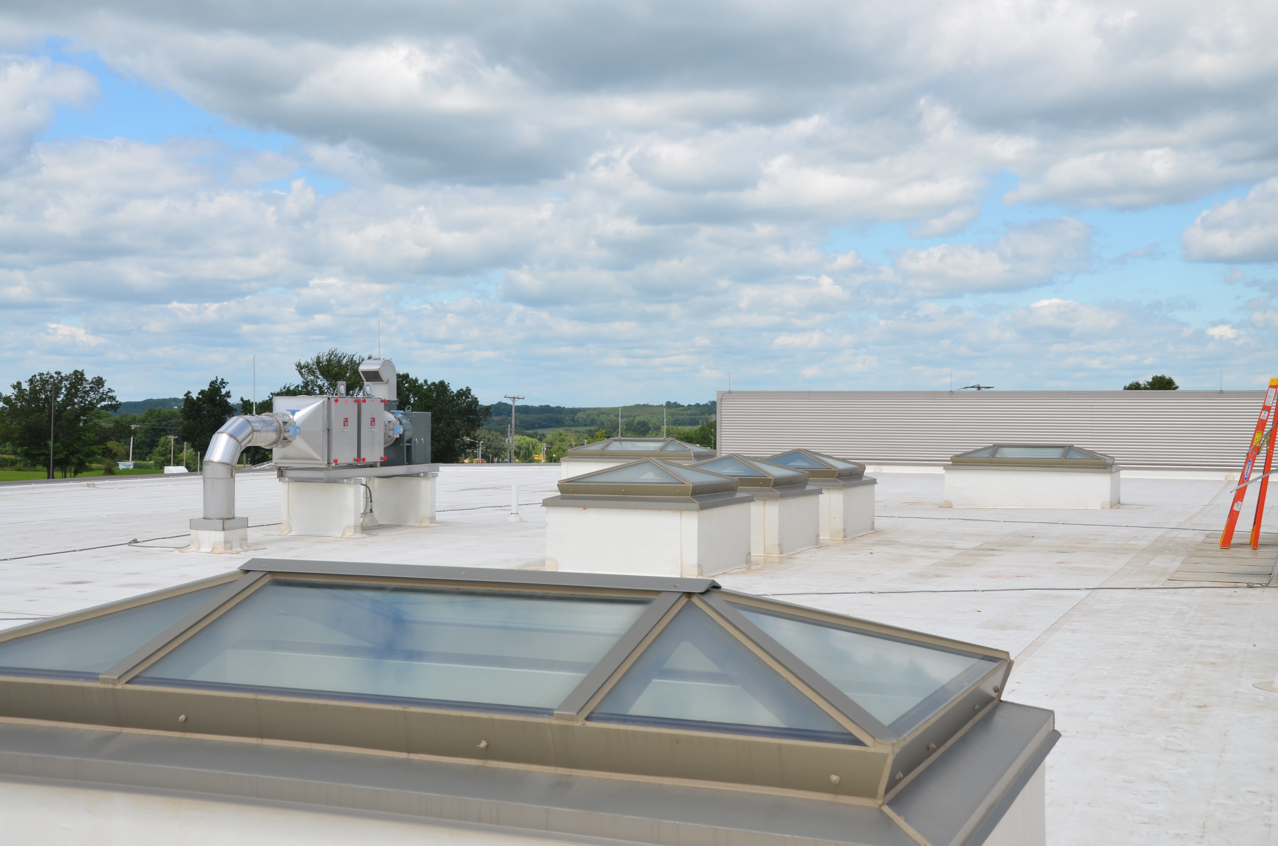 Green Lake County Government Center rooftop skylights
