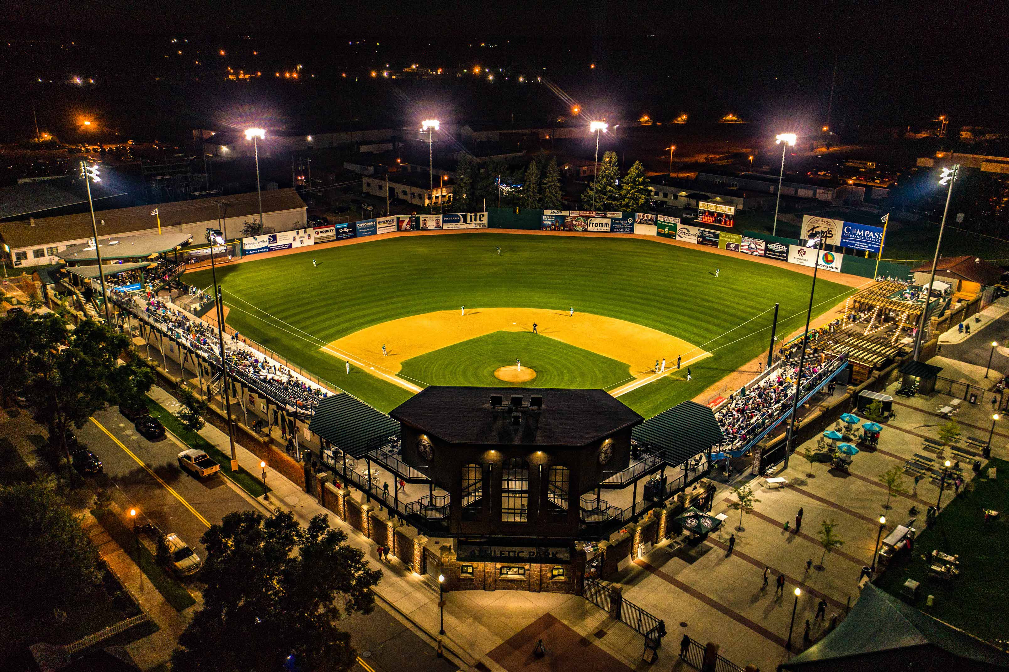 Woodchucks Stadium at Night