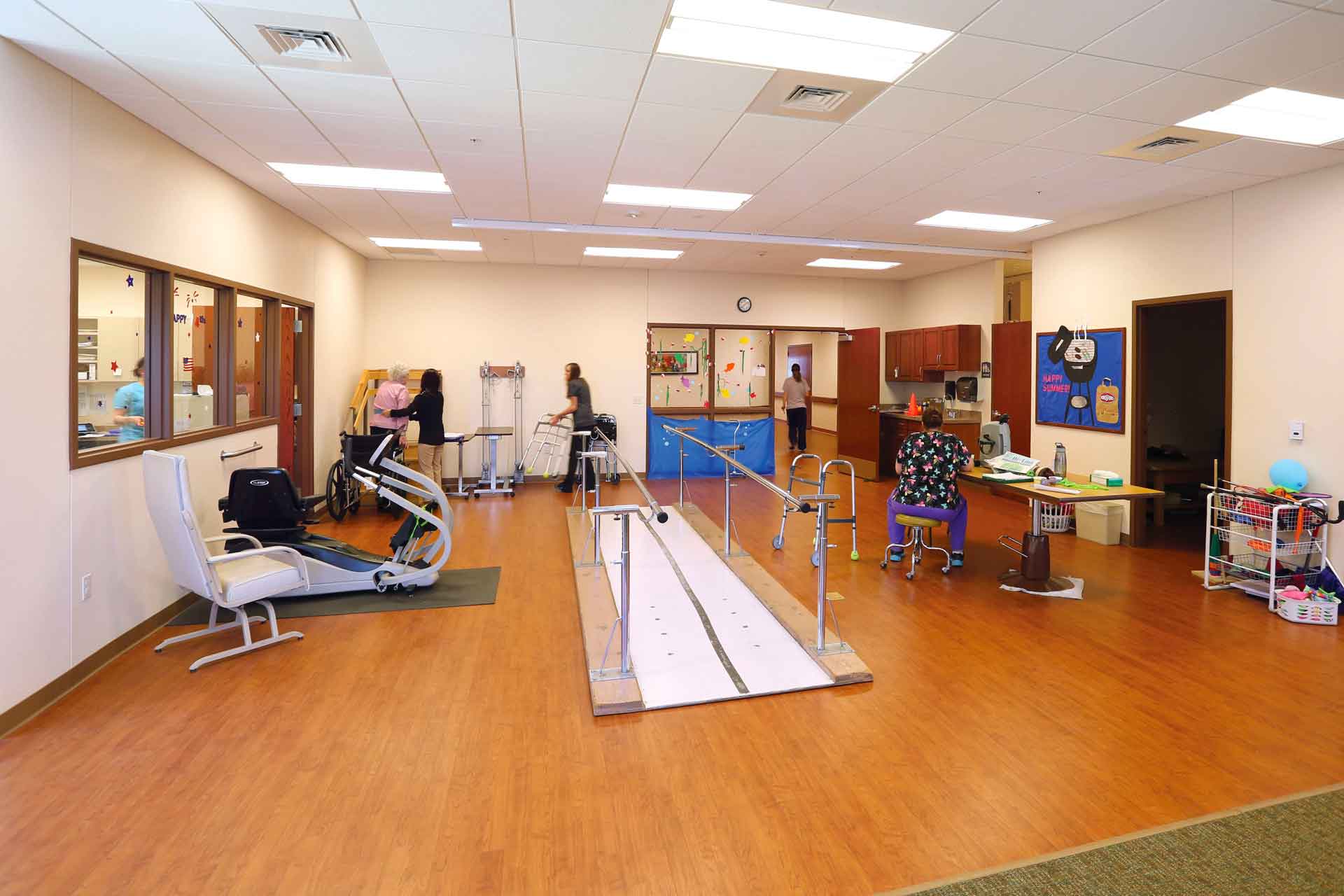 Physical therapy room at the Neighbors of Dunn County